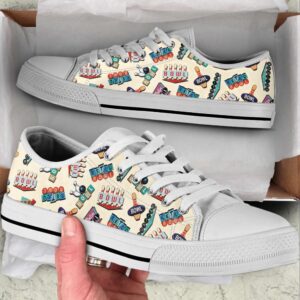 3D Low Top Bowling Pattern Canvas Print Shoes Low Top Sneakers Bowling Footwear 1 dqgddc.jpg