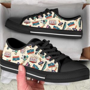 3D Low Top Bowling Pattern Canvas Print Shoes Low Top Sneakers Bowling Footwear 2 ajzhcg.jpg
