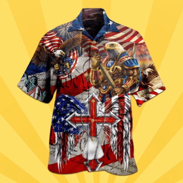 4Th Of July Combatant Eagle American Flag Hawaiian Shirt 4Th Of July Aloha Shirt, 4th Of July Hawaiian Shirt, 4th Of July Shirt