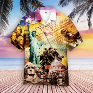 4Th Of July God Bless America Hawaiian Shirt, 4th Of July Hawaiian Shirt, 4th Of July Shirt