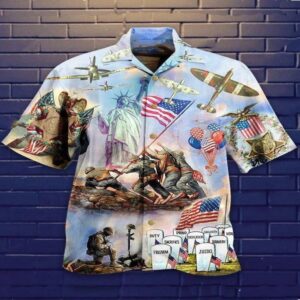 4Th Of July Happy Independence Day Veteran Hawaiian Shirt, 4th Of July Hawaiian Shirt, 4th Of July Shirt