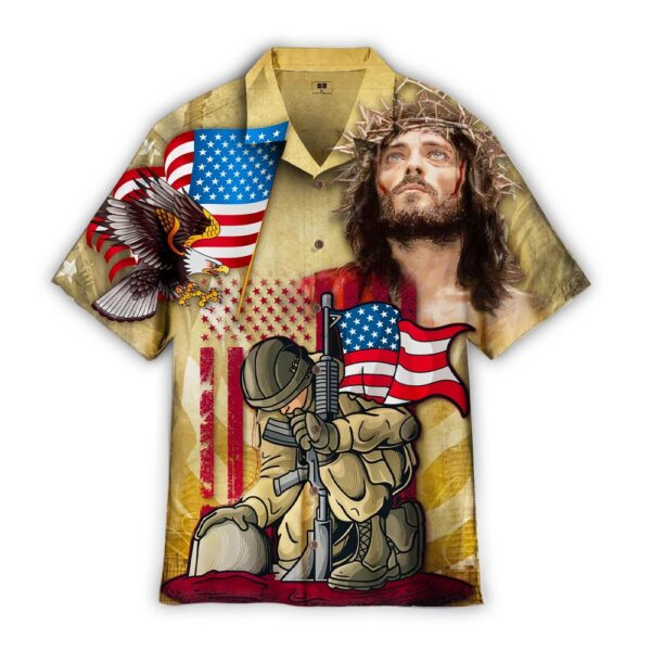 4Th Of July One Nation Under God Independence Day Memorial Day Hawaiian Shirt, 4th Of July Hawaiian Shirt, 4th Of July Shirt
