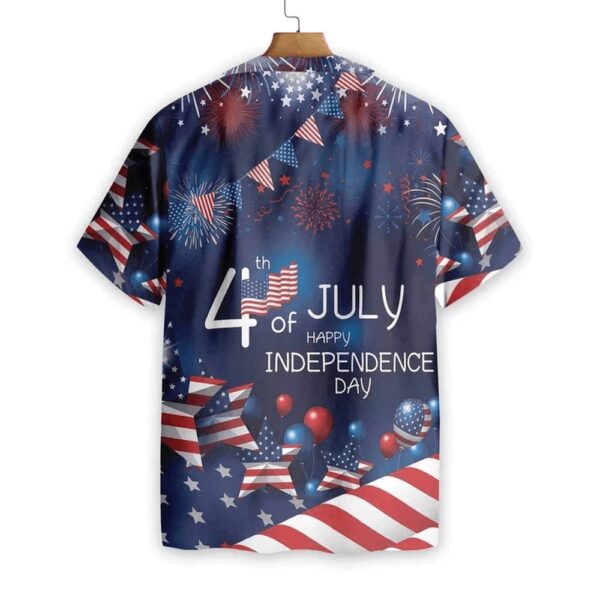 4Th Of July Watercolor Hawaiian Shirt, American Flag Fireworks Hawaiian Shirt, 4th Of July Hawaiian Shirt, 4th Of July Shirt