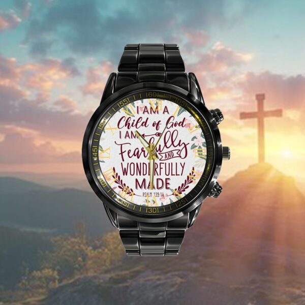A Child Of God Fearfully And Wonderfully Made Psalm 13914 Watch, Christian Watch, Religious Watches, Jesus Watch