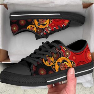 Aboriginal shoes turtles colourful painting art Low Top Shoes Low Tops Low Top Sneakers 3 brsank.jpg