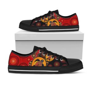 Aboriginal shoes turtles colourful painting art Low Top Shoes Low Tops Low Top Sneakers 4 d7wnbi.jpg
