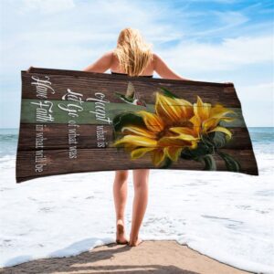 Accept Let Go Have Faith Sunflower Hummingbird Beach Towel Christian Beach Towel Summer Towels 1 zj8fe5.jpg