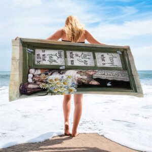 Accept What Is Let Go Beach Towel,…
