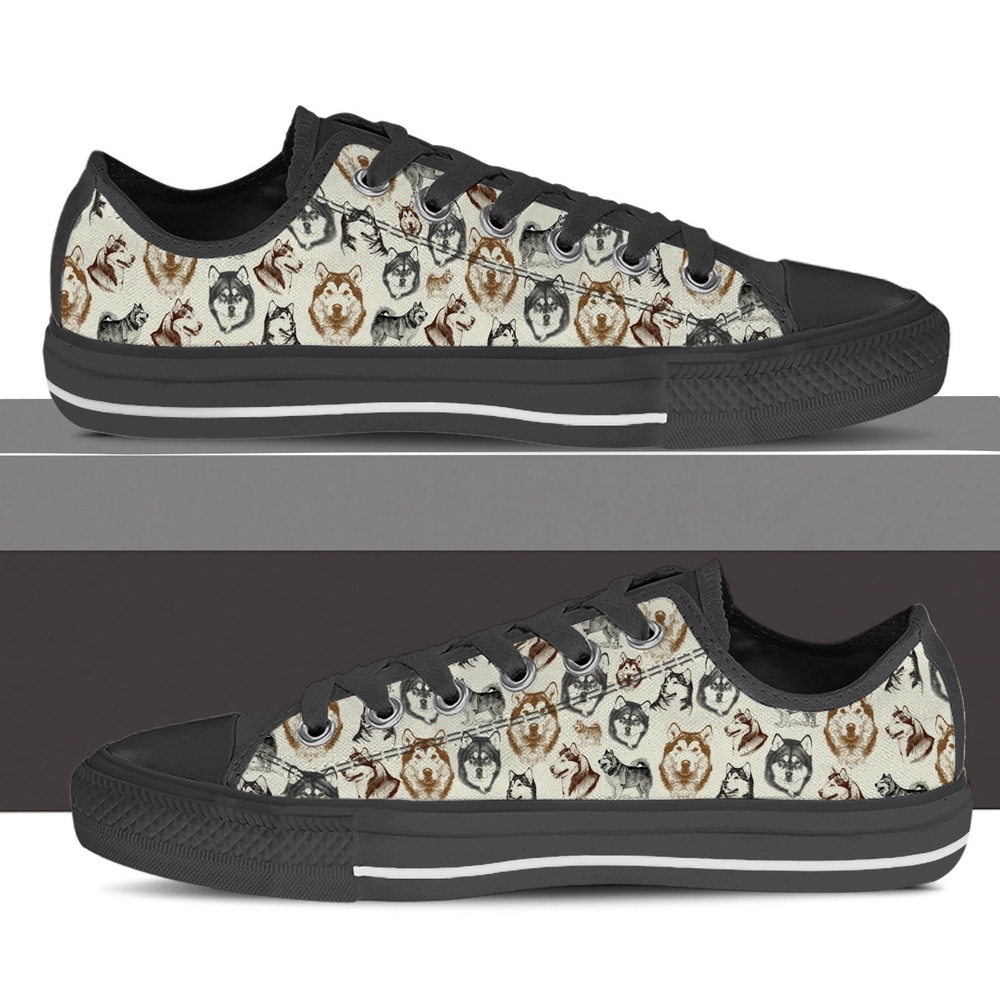 Alaskan Malamute Low Top Shoes, Low Top Sneaker, Designer Low Top Shoes, Low Top Sneakers