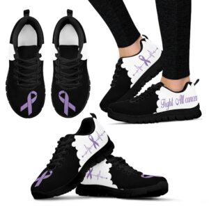 All Cancer Shoes Cloudy Black Sneaker Walking…