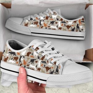 All Cats Pattern Sk Low Top Shoes,…