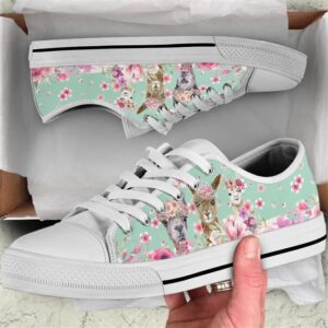 Alpaca Flower Watercolor Low Top Shoes, Low…