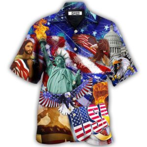 America Independence Day Hawaiian Shirt, 4th Of…