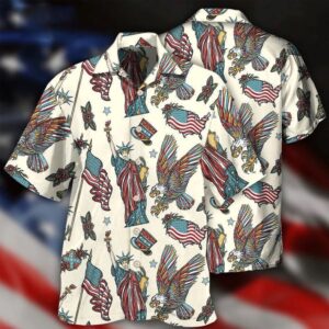 America Symbols Basic Style Hawaiian Shirt Shirt,…