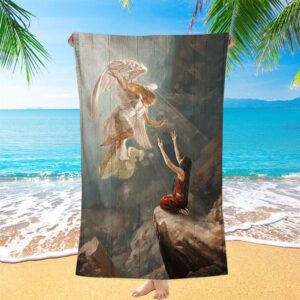 Angel The Way To Heaven Beach Towel Christian Beach Towel Summer Towels 2 xknebc.jpg