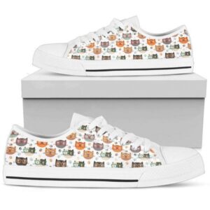 Animal Cat Prints Low Top Shoes Sneaker,…