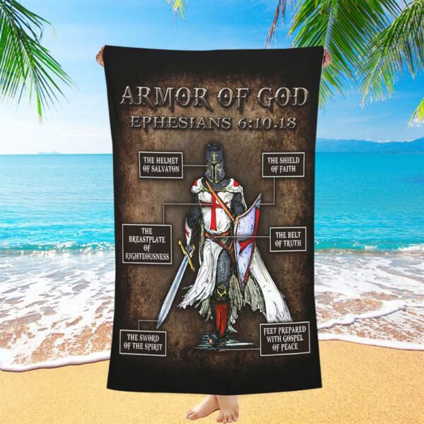 Armor Of God Beach Towel, Christian Beach Towel