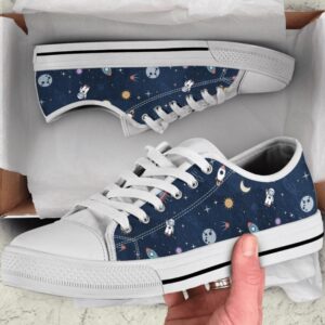Astronaut, Spaceship, Planet Pattern Low Top Shoes…