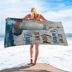 At My Drakest God Is My Life Lighthouse Beach Towel Christian Beach Towel Summer Towels 2 ikt0lg.jpg