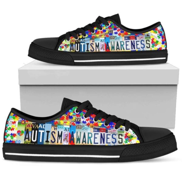 Autism Awareness Low Top Shoes, Tennis Canvas Shoes For Men And Women, Low Top Designer Shoes, Low Top Sneakers