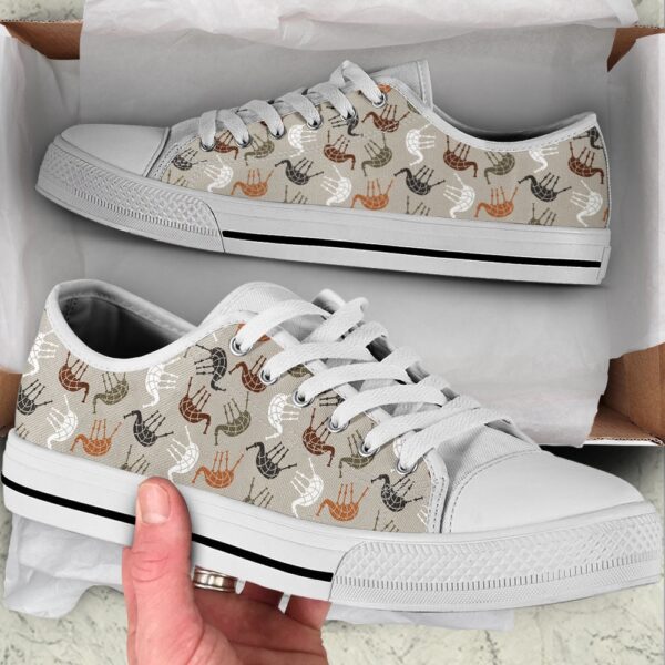 Bagpipes Pattern Sk Low Top Music Fashion Shoes, Low Top Designer Shoes, Low Top Sneakers