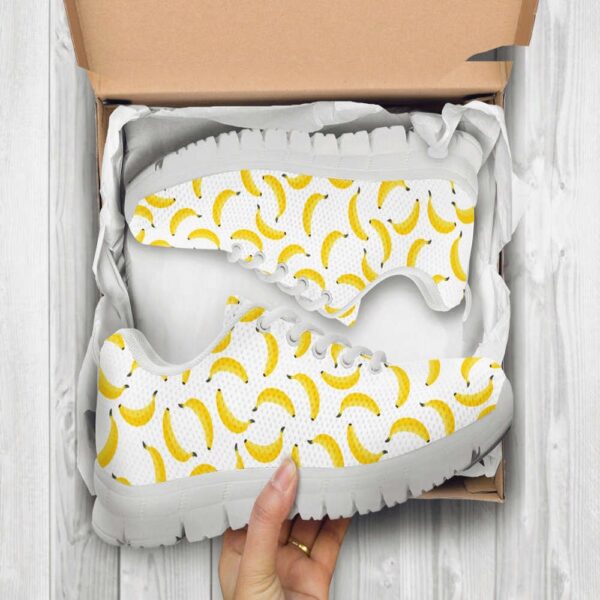 Banana Lover Shoes Custom Name Shoes Banana Print Running Sneakers, Designer Sneakers, Best Running Shoes