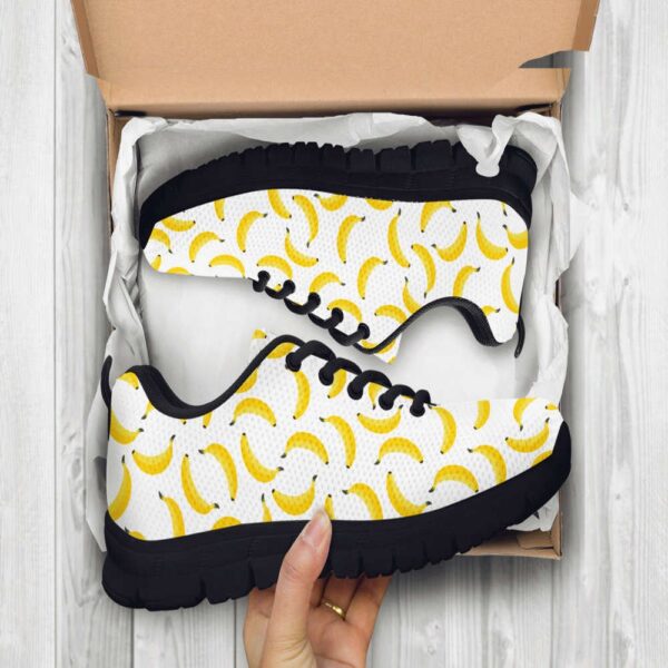 Banana Lover Shoes Custom Name Shoes Banana Print Running Sneakers, Designer Sneakers, Best Running Shoes