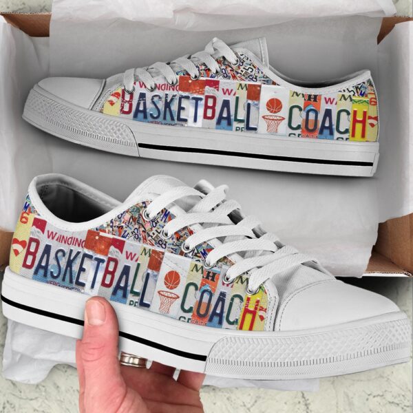 Basketball Coach License Plates Low Top Shoes, Low Top Designer Shoes, Low Top Sneakers