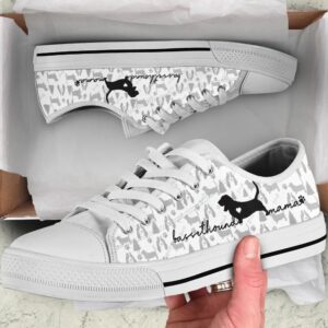 Basset Hound Low Top Shoes, Designer Low…