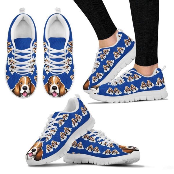 Basset Hounds Women’s Sneakers, Designer Sneakers, Sneaker Shoes