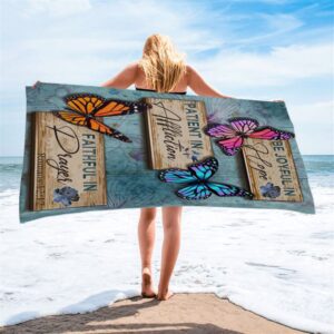 Be Joyful In Hope Romans 1212 Butterflies Christian Beach Towel Christian Beach Towel Summer Towels 1 vnxzs6.jpg