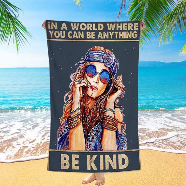 Be Kind Beach Towel, Boho Beach Towel, Bohemian Beach Towel, Christian Beach Towel, Summer Towels