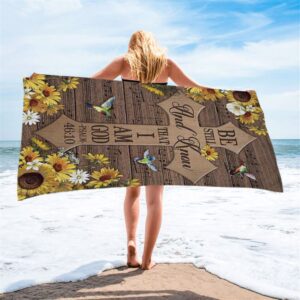 Be Still And Know That I Am God Cross Hummingbird Beach Towel Christian Beach Towel Summer Towels 2 bf8ddy.jpg