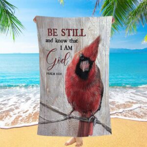 Be Still And Know That I Am God Red Cardinal Beach Towel Christian Beach Towel Summer Towels 1 dz0vmk.jpg