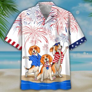 Beagle 4Th Of July Hawaiian Shirt- Independence…