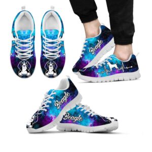 Beagle Dog Lover Shoes Galaxy Heartbeat Sneakers…