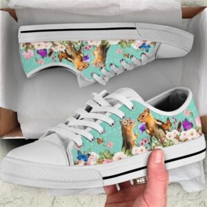 Beautiful Couple Squirrel Love Flower Watercolor Low Top Shoes Low Tops Low Top Sneakers 1 k7sd6e.jpg