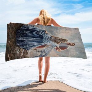 Beautiful Girl A Dance With Jesus Beach Towel Christian Beach Towel Summer Towels 2 qvczlg.jpg