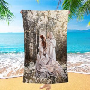 Beautiful Girl Walking With God Says You Are Beach Towel Christian Beach Towel Summer Towels 1 naztxc.jpg