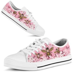 Bee Cherry Blossom Low Top Shoes Low Tops Low Top Sneakers 2 vgbt6j.jpg