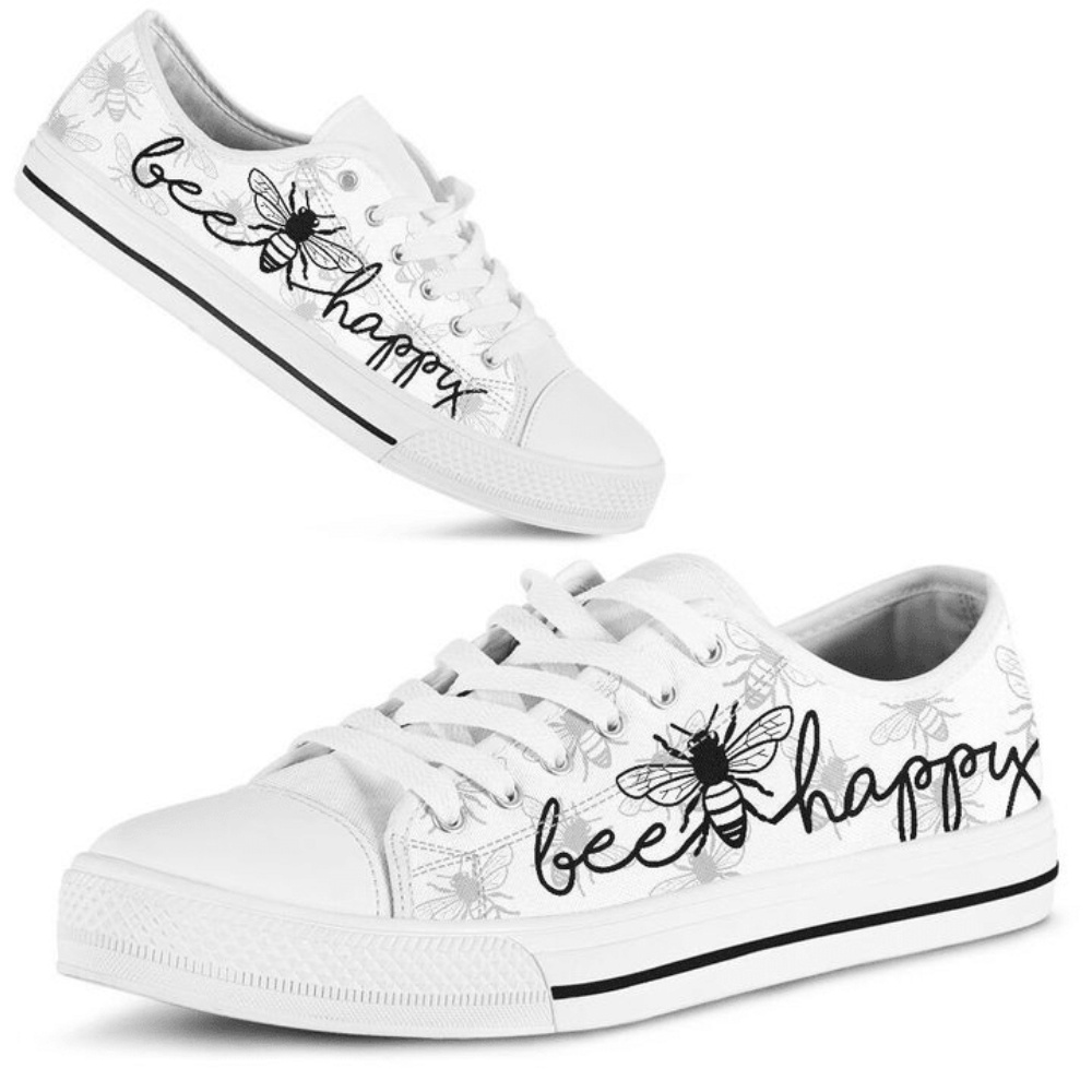 Bee Happy Simple Low Top Shoes, Low Tops, Low Top Sneakers Bee Happy Simple Low Top Shoes, Low Tops, Low Top Sneakers