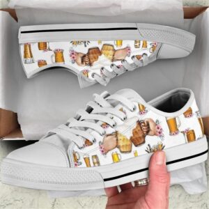 Beer Hobby Flower Watercolor Low Top Shoes,…