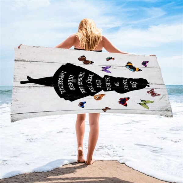 Believe That Very Few Things Are Impossible, Christian Beach Towel, Summer Towels