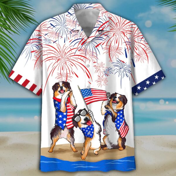 Bernese Mountain Dogs Shirts, Independence Day Is Coming, 4th Of July Hawaiian Shirt, 4th Of July Shirt