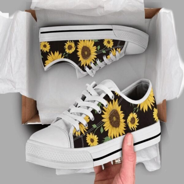 Best Sunflower Shoes Sunflower Cute Low Top Shoes Sneaker, Low Top Designer Shoes, Low Top Sneakers