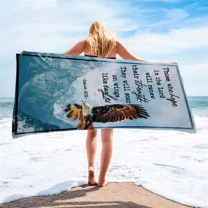 Bible Verse Isaiah 4031 Niv Those Who Hope In The Lord Beach Towel Christian Beach Towel Summer Towels 2 wv0pzw.jpg