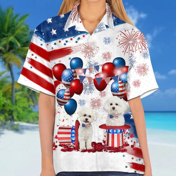 Bichon Frise Independence Day Hawaiian Shirt, 4th Of July Hawaiian Shirt, 4th Of July Shirt