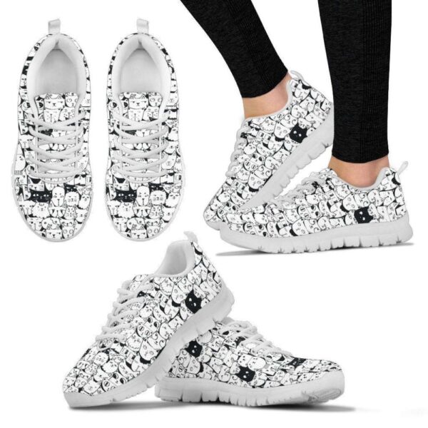 Black Cat Women’s Sneakers, Designer Sneakers, Sneaker Shoes