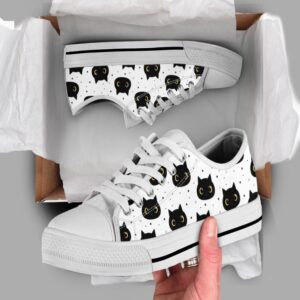 Black Cats Shoes, Cat Sneakers, Low Top…