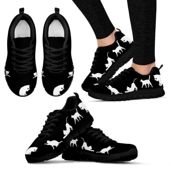 Black Cats Women’s Sneakers, Designer Sneakers, Sneaker Shoes